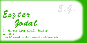 eszter godal business card